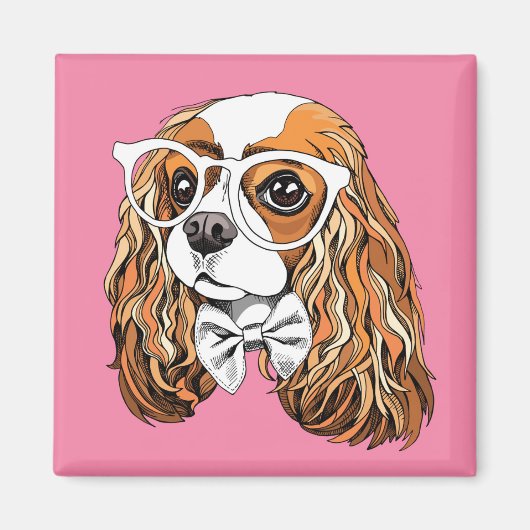 Aimant Cavalier King Charles Spaniel Portrait (Devant)