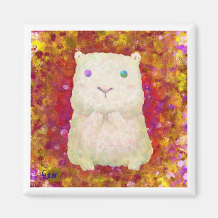 Aimant cavy blanc (rouge)