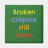 Aimant Ccrayons cassés encore couleur - Inspiration paren (Devant)