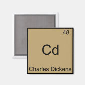 Aimant Cd - Charles Dickens Tee Symbole d'élément de Chim (Recto/Verso)