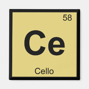 Aimant Ce - Chimie de musique Cello Symbole de table pér