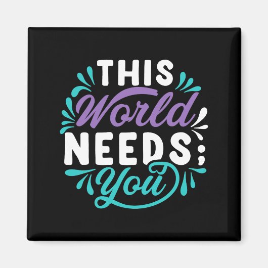 Aimant Ce Monde a Besoin de Vous Design Tri-Blend Premium (Devant)