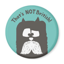 "Ce n'est pas britannique" tom-cat avec moustache