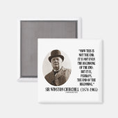 Aimant Ce N'Est Pas La Fin (Citation De Winston Churchill (Recto/Verso)