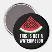 Aimant Ce n'est pas une pastèque - Palestinien keffiyeh (Recto/Verso)