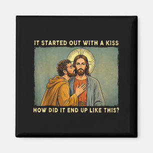 Aimant Ce n'était qu'un baiser jesus &amp; judas meme drô