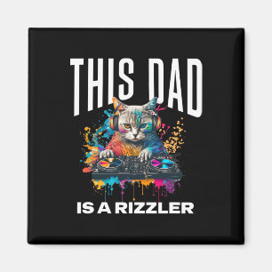 Aimant Ce papa a Rizz Cool Dj Cat Rizzler Papa Père