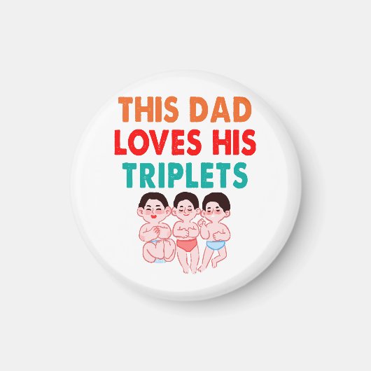 Aimant Ce papa aime ses triplés (Devant)
