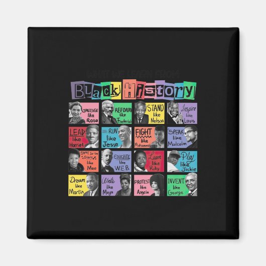 Aimant Ce que nous apprenons de Black History Sticker (Devant)