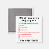 Aimant Ce qui gouverne mes droits - La Constitution (Recto/Verso)