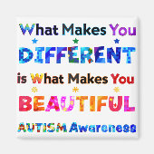 Aimant Ce qui vous différencie est magnifique (Devant)