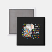 Aimant Ce qui vous rend différent, bel éléphant autisme (Recto/Verso)