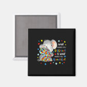 Aimant Ce qui vous rend différents beaux éléphants Autism (Recto/Verso)