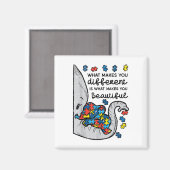 Aimant Ce qui vous rend différents beaux éléphants Autism (Recto/Verso)