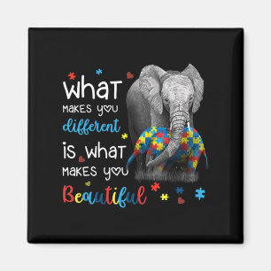 Aimant Ce qui vous rend différents Elephant Maman Autisme