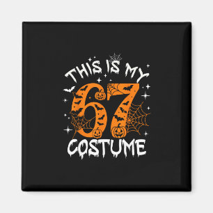 Aimant Ceci est mon costume de Halloween 67 Numéro 6 7 Mè