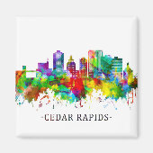 Aimant Cedar Rapids Iowa Skyline (Devant)