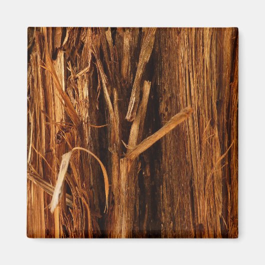 Aimant Cèdre texturé en écorce de bois (Devant)