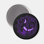 Aimant Ceinture à cheval celtique - violet + noir (Recto/Verso)