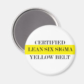 Aimant Ceinture jaune certifiée Lean Six Sigma (Recto/Verso)