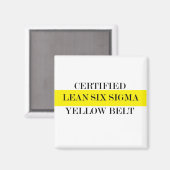 Aimant Ceinture jaune Lean Six Sigma (Recto/Verso)