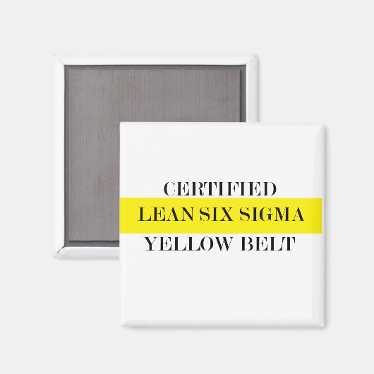 Aimant Ceinture jaune Lean Six Sigma (Recto/Verso)