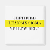 Aimant Ceinture jaune Lean Six Sigma (Devant)