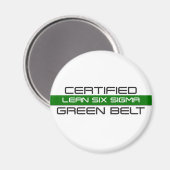 Aimant Ceinture verte certifiée Lean Six Sigma (Recto/Verso)