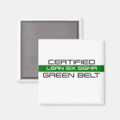Aimant Ceinture verte certifiée Lean Six Sigma (Recto/Verso)