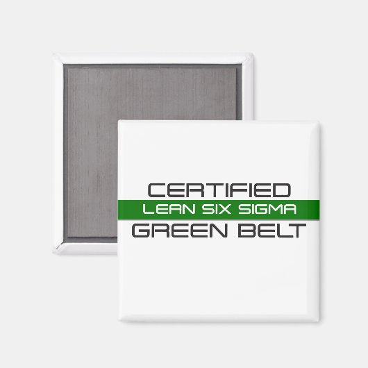 Aimant Ceinture verte certifiée Lean Six Sigma (Recto/Verso)