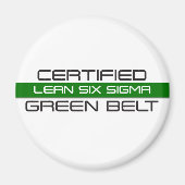 Aimant Ceinture verte certifiée Lean Six Sigma (Devant)
