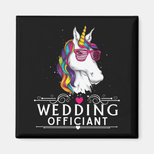 Aimant Célébrant de mariage homme Licorne drôle de mariag