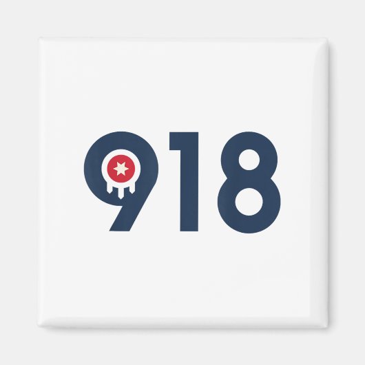 Aimant Celebrate The Nine One Eight Tulsa Oklahoma 918 Ar (Devant)