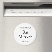 Aimant Célébration de Bat Mitzvah, Moderne Simple Minimal (In Situ (Lave-vaisselle))