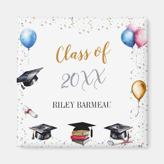 Aimant Célébration de la graduation de l'aquarelle (Devant)