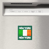 Aimant Célébration de la Saint-Patrick à NYC - Drapeau ir (In Situ (Lave-vaisselle))
