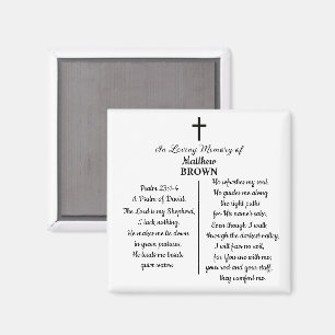 Aimant Célébration de la vie Verset de la Bible Souvenir