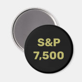 Aimant Célébration de l'indice boursier S&P 7 500 (Recto/Verso)