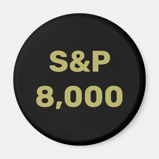 Aimant Célébration de l'indice boursier S&P 8 000 (Devant)