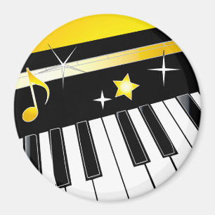 Aimant Célébration de piano avec l'accent d'or