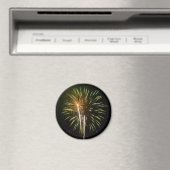 Aimant Célébration de vacances de feux d'artifice verts e (In Situ (Lave-vaisselle))