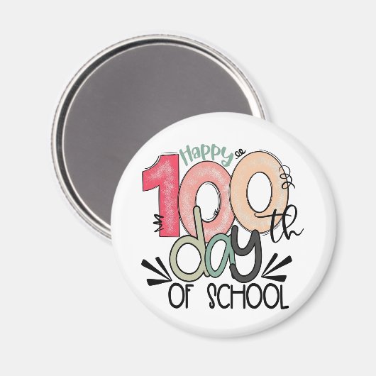 Aimant célébration des 100 jours d'école (Recto/Verso)