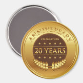 Aimant Célébration du 20e anniversaire Médaille d'or (Recto/Verso)