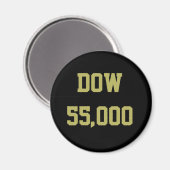 Aimant Célébration du Dow 55 000 du marché boursier (Recto/Verso)