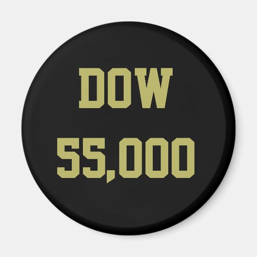 Aimant Célébration du Dow 55 000 du marché boursier (Devant)