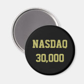 Aimant Célébration du marché boursier NASDAQ 30000 (Recto/Verso)