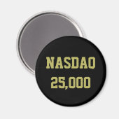 Aimant Célébration du NASDAQ 25000 en Bourse (Recto/Verso)