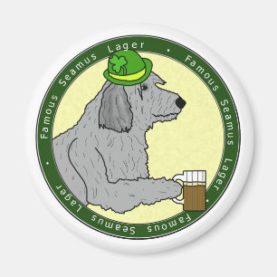 Aimant célèbre de chien-loup irlandais de bière