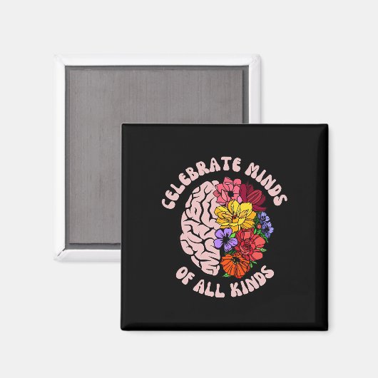 Aimant Célébrer L'Esprit De Toutes Sortes Neurodiversité  (Recto/Verso)