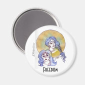Aimant Célébrons les femmes fortes - Liberté (Recto/Verso)